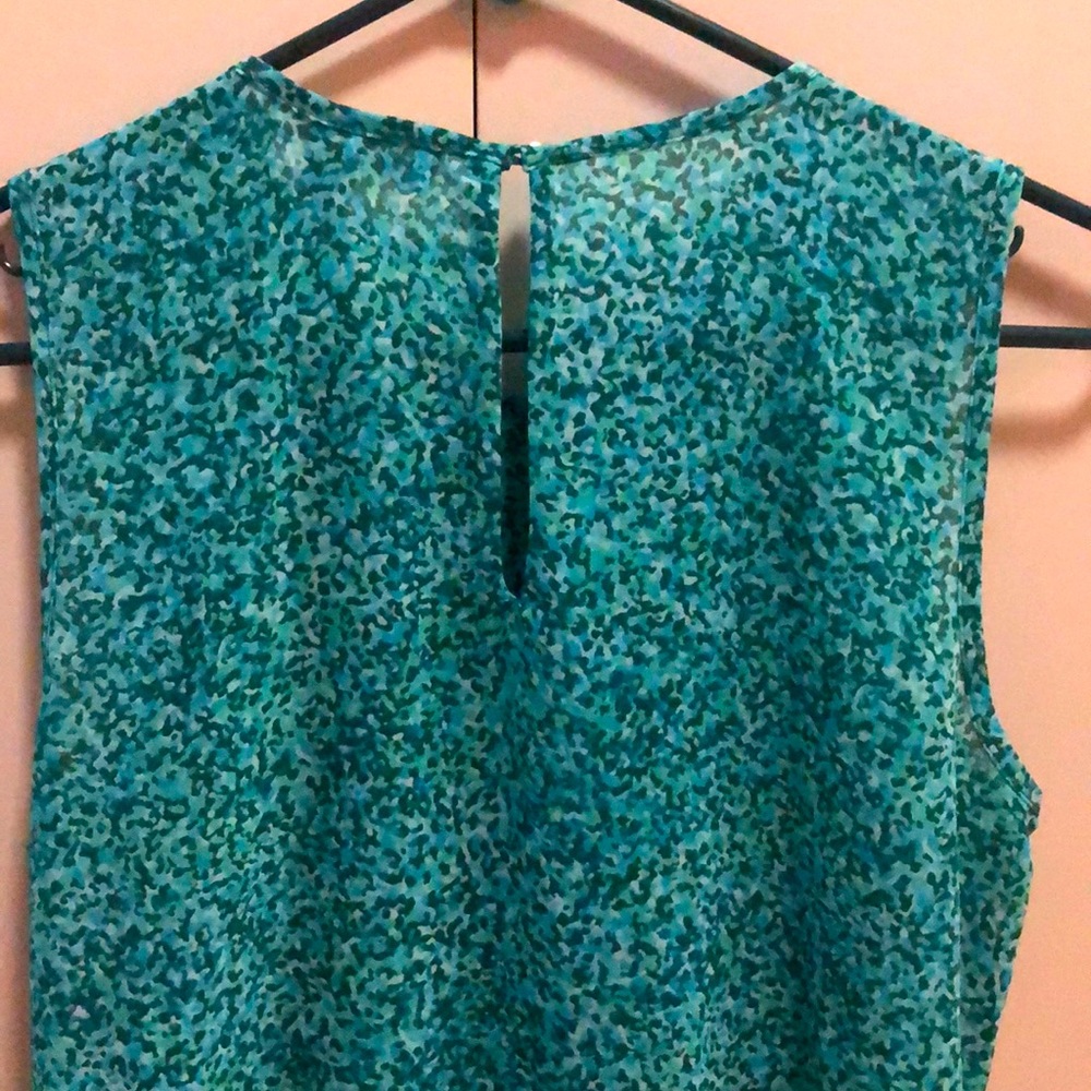 Michael Kors top S, green abstract print - Picture 5 of 8